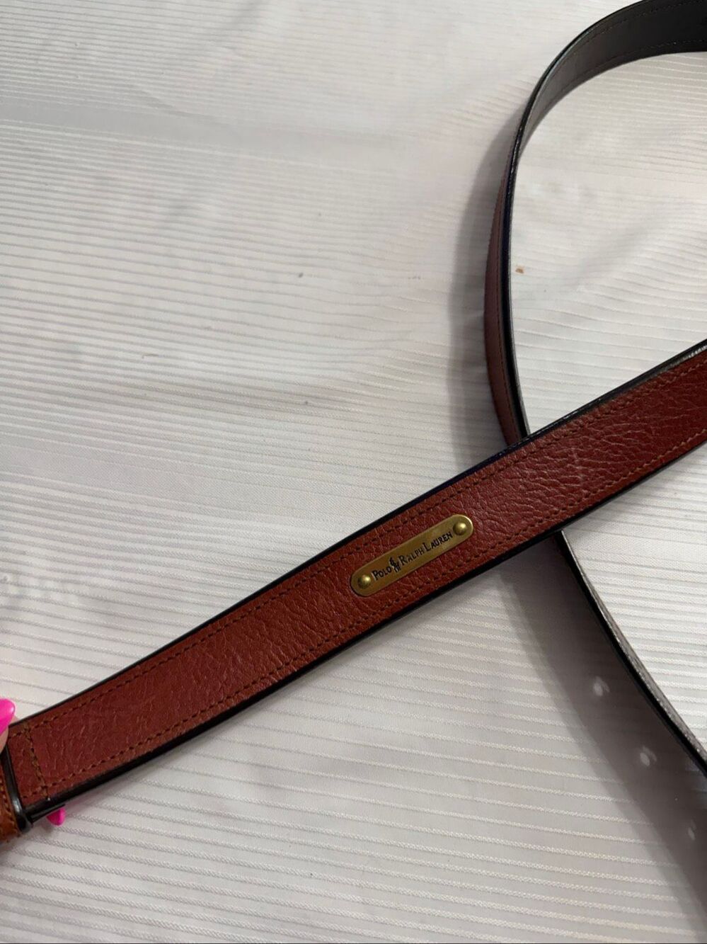 Polo Ralph Lauren Brown Italian Leather Belt Size 42